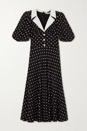 ALESSANDRA RICH Embellished polka-dot silk crepe de chine maxi dress NET-A-PORTER at Net a Porter