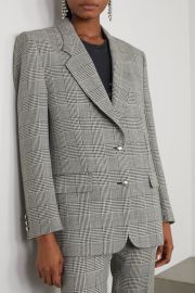 ALESSANDRA RICH Prince of Wales checked wool blazer NET-A-PORTER at Net a Porter