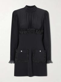 ALESSANDRA RICH Ruffled silk-organza and cady mini dress at Net a Porter