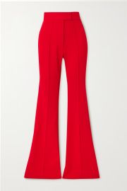 ALEX PERRY Marden pleated stretch-crepe flared pants NET-A-PORTER at Net a Porter