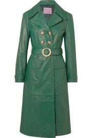 ALEXACHUNG - Belted leather trench coat at Net A Porter