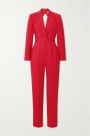 ALEXANDER MCQUEEN Open-back wool-crepe straight-leg jumpsuit NET-A-PORTER at Net a Porter