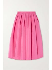 ALEXANDER MCQUEEN Pleated faille midi skirt NET-A-PORTER at Net a Porter