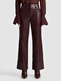 ALEXANDER VEGAN ANKLE PANT - DARK CHOCOLATE at Alice + Olivia