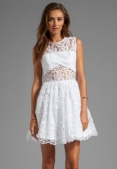 ALEXIS Finna Short Cocktail Dress in White Flower at Revolve