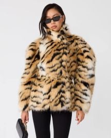 ALEXX COAT BLACK MULTI at Steve Madden