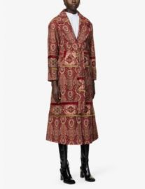 ALICE   OLIVIA Stefan embroidered-pattern woven coat at Selfridges