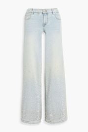 ALICE + OLIVIA Amazing crystal-embellished low-rise wide-leg jeans at The Outnet