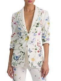 ALICE + OLIVIA Breann Floral Fitted Blazer | Saks Fifth Avenue at Saks Fifth Avenue