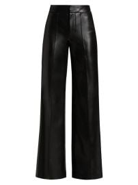 ALICE + OLIVIA Dylan Wide-Leg Vegan Leather Pants | Saks Fifth Avenue at Saks Fifth Avenue