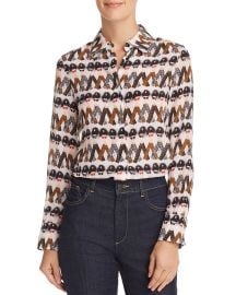 ALICE and OLIVIA WILLA PRINTED SILK BLOUSE at Bloomingdales