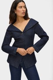 ALIGNE Bardot Denim Waisted Blazer - Blue Elle at Aligne