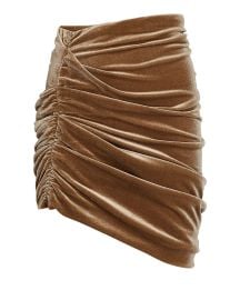 ALIX NYC Cyrus Ruched Velvet Mini Skirt at Intermix