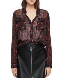 ALLSAINTS Adeliza Leopard Print Blouse  Women - Bloomingdale s at Bloomingdales