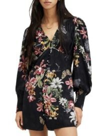 ALLSAINTS Auden Sanibel Floral Print Mini Dress Bloomingdales at Bloomingdales