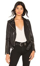 ALLSAINTS Balfern Leather Biker Jacket in Black from Revolve com at Revolve