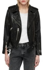 ALLSAINTS Balfern Studded Leather Biker Jacket   Nordstrom at Nordstrom