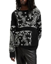 ALLSAINTS Bandana Regular Fit Crewneck Sweater Bloomingdales at Bloomingdales