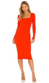 ALLSAINTS Bardi Rib Dress in Flame Red at Revolve