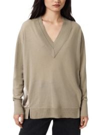 ALLSAINTS Bern Paneled V Neck Sweater Bloomingdalex27s Women at Bloomingdales