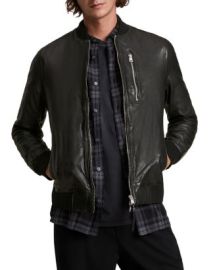 ALLSAINTS Boyton Leather Bomber Jacket Bloomingdales at Bloomingdales