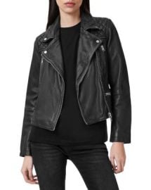 ALLSAINTS Cargo Distressed Leather Biker Jacket Bloomingdales at Bloomingdales