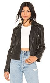 ALLSAINTS Cargo Leather Biker Jacket in Black from Revolve com at Revolve