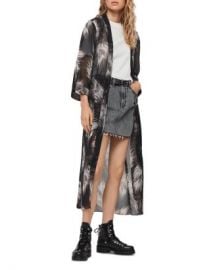 ALLSAINTS Carine Feather Print Kimono Robe Women - Bloomingdale s at Bloomingdales