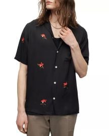 ALLSAINTS Eivissa Relaxed Fit Short Sleeve Embroidered Shirt Bloomingdales at Bloomingdales