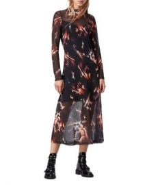 ALLSAINTS Hanna Flame Print Dress Women - Bloomingdale s at Bloomingdales