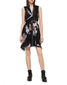 ALLSAINTS Jayda Floral-Print Zip-Front Dress - 100 Exclusive   Bloomingdales at Bloomingdales