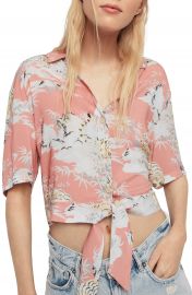 ALLSAINTS Leni Borneo Crop Shirt   Nordstrom at Nordstrom