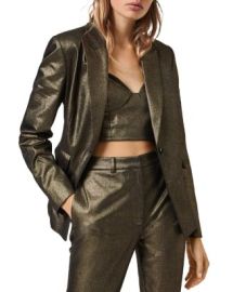 ALLSAINTS Micah Metallic Slim Fit Blazer Bloomingdales at Bloomingdales