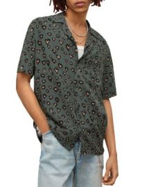 ALLSAINTS Romansu Heart Print Short Sleeve Shirt   Bloomingdales at Bloomingdales