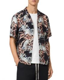 ALLSAINTS Siber Bird Print Relaxed Fit Camp Shirt Men - Bloomingdale s at Bloomingdales