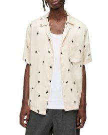 ALLSAINTS Starburn Printed Relaxed Fit Button Down Camp Shirt Bloomingdales at Bloomingdales