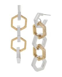 ALLSAINTS Two-Tone Paveacute Hexagon Link Linear Drop Earrings Bloomingdales at Bloomingdales