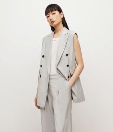 ALLSAINTS US Womens Hanah Sleeveless Blazer grey at All Saints