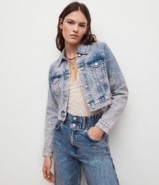 ALLSAINTS US Womens Jinx Cropped Denim Jacket tintedindigo at All Saints