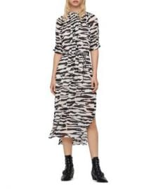 ALLSAINTS Xena Zephyr Pleated Midi Dress  Women - Bloomingdale s at Bloomingdales