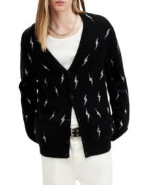 ALLSAINTS Zap Regular Fit V Neck Cardigan Bloomingdales at Bloomingdales