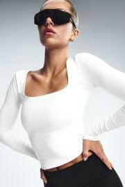 ALO Softsculpt Precision Long Sleeve - White ALO at Alo Yoga