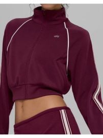 ALO Yoga Jackets amp Coats Nwt Alo Track Star Jacket Burgundy Poshmark at Poshmark