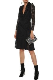 ALTUZARRA OURIKA RUFFLE-TRIMMED COTTON-BLEND LACE  dress at The Outnet