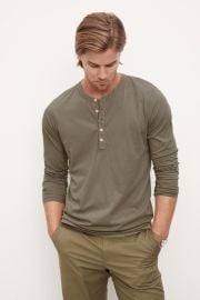 ALVARO WHISPER COTTON JERSEY HENLEY Velvet by Graham amp Spencer at Velvet