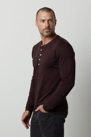 ALVARO WHISPER COTTON JERSEY HENLEY Velvet by Graham amp Spencer at Velvet