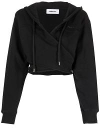 AMBUSH Embroidered Logo Cropped Hoodie - at Farfetch