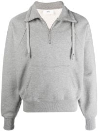 AMI Paris Ami De Coeur half-zip Sweatshirt - at Farfetch