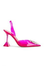 AMINA MUADDI Begum Glass Heel in Pink   FWRD at Forward