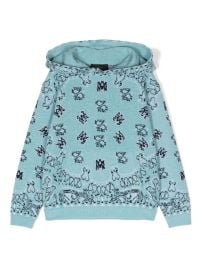 AMIRI KIDS bandana-jacquard Chenille Hoodie - at Farfetch